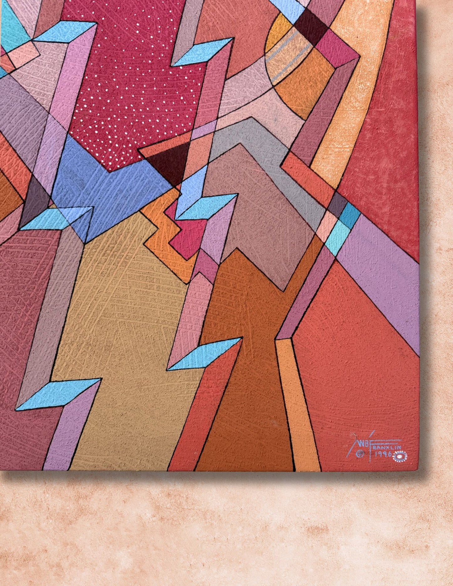 Vintage Painting by Diné Artist WB Franklin 1996