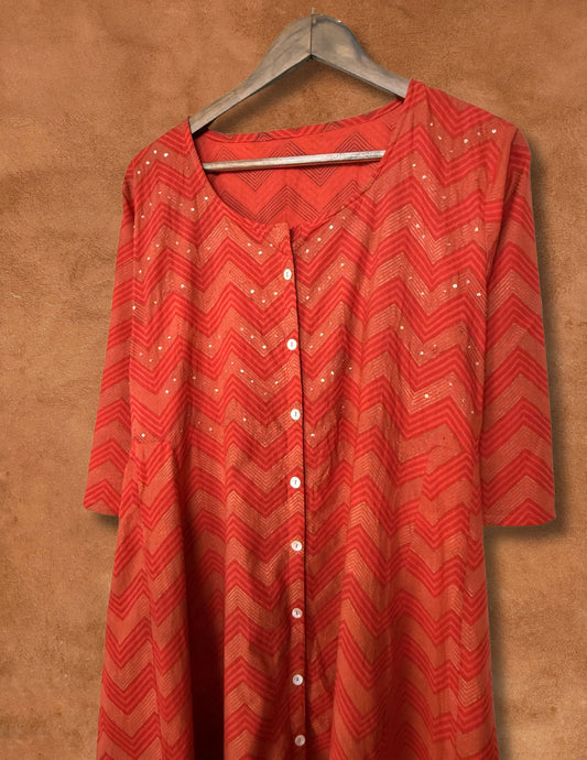 Upcycled Vintage India Dress 42 x 48