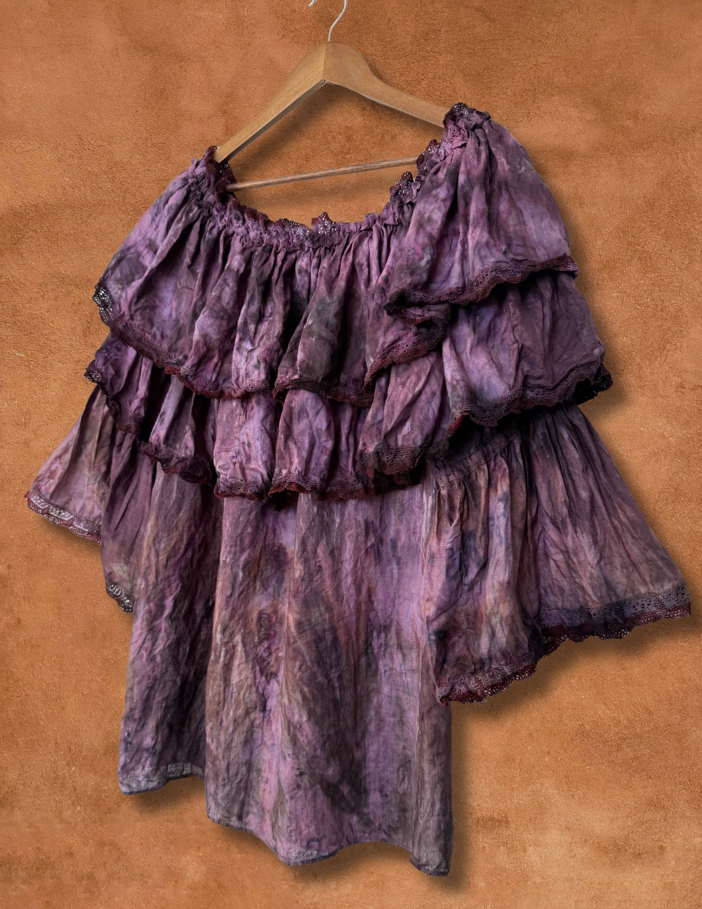 Upcycled Vintage Mid Century Linen Frida Kahlo Set (Top and Skirt)