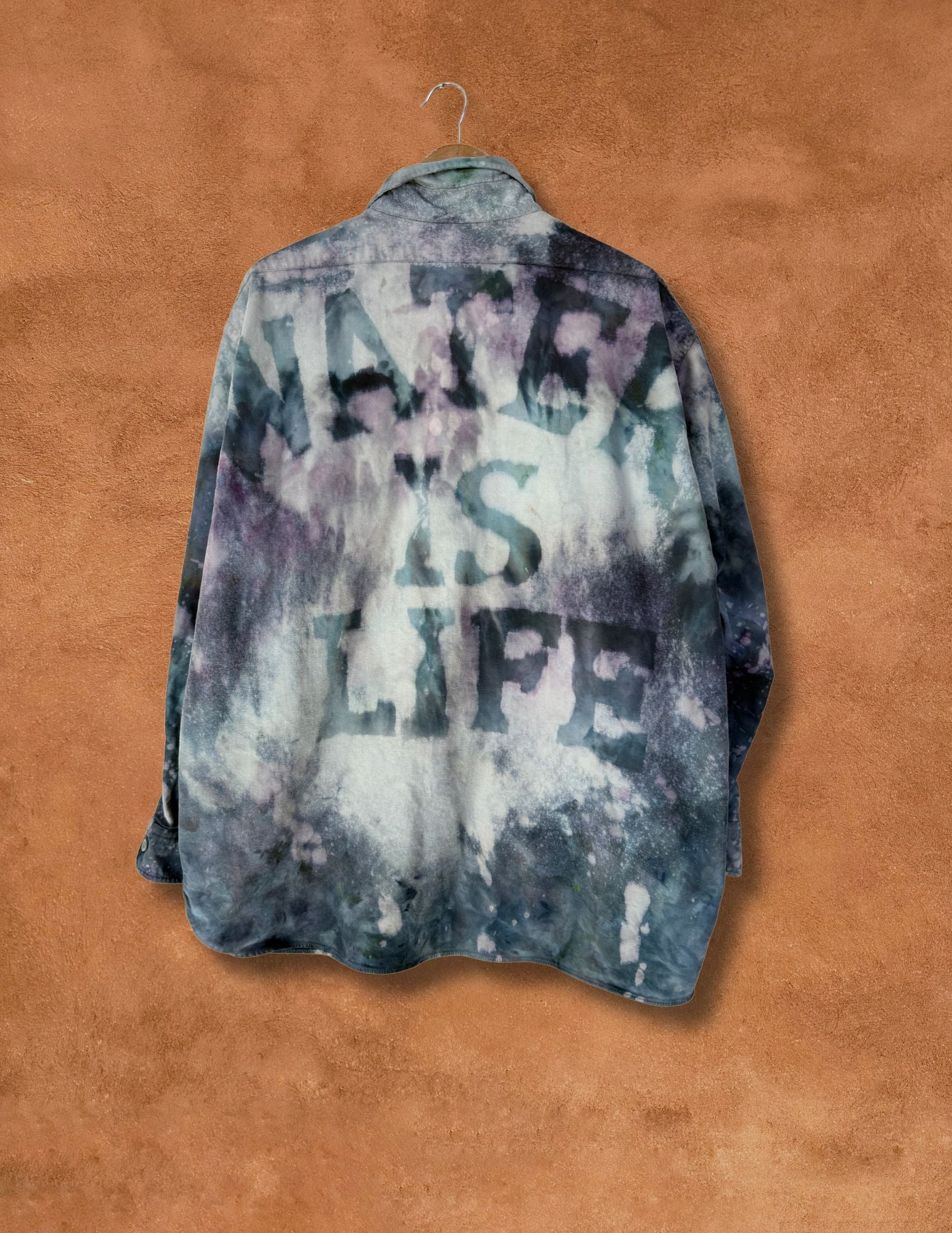 Upcycled Vintage Moleskin Shirtjacket - 41 of 44 Water is Life XL