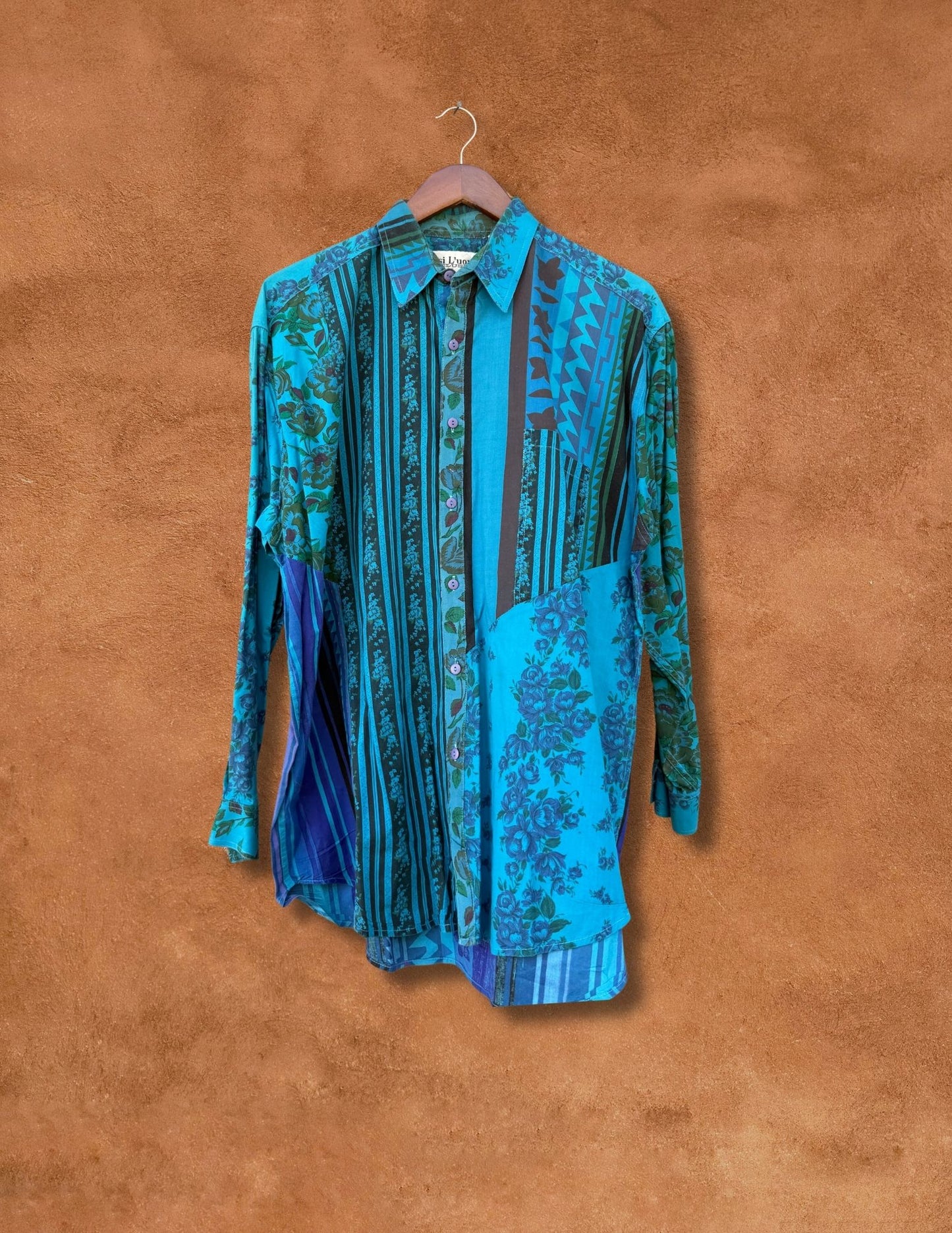 Vintage 90s Patchwork Shirt