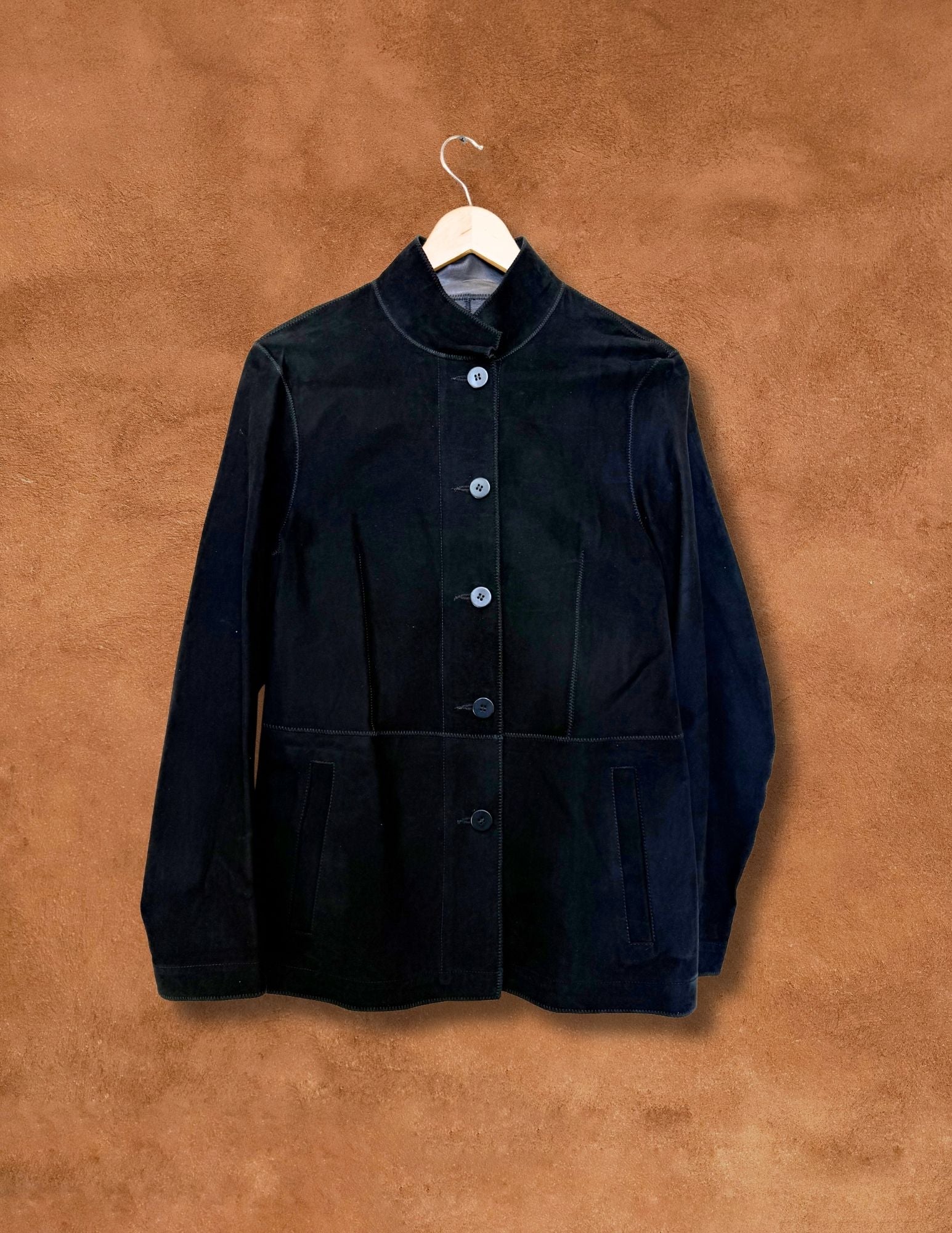 Vintage 80s Reversible Black Leather Jacket Lambskin Jacket