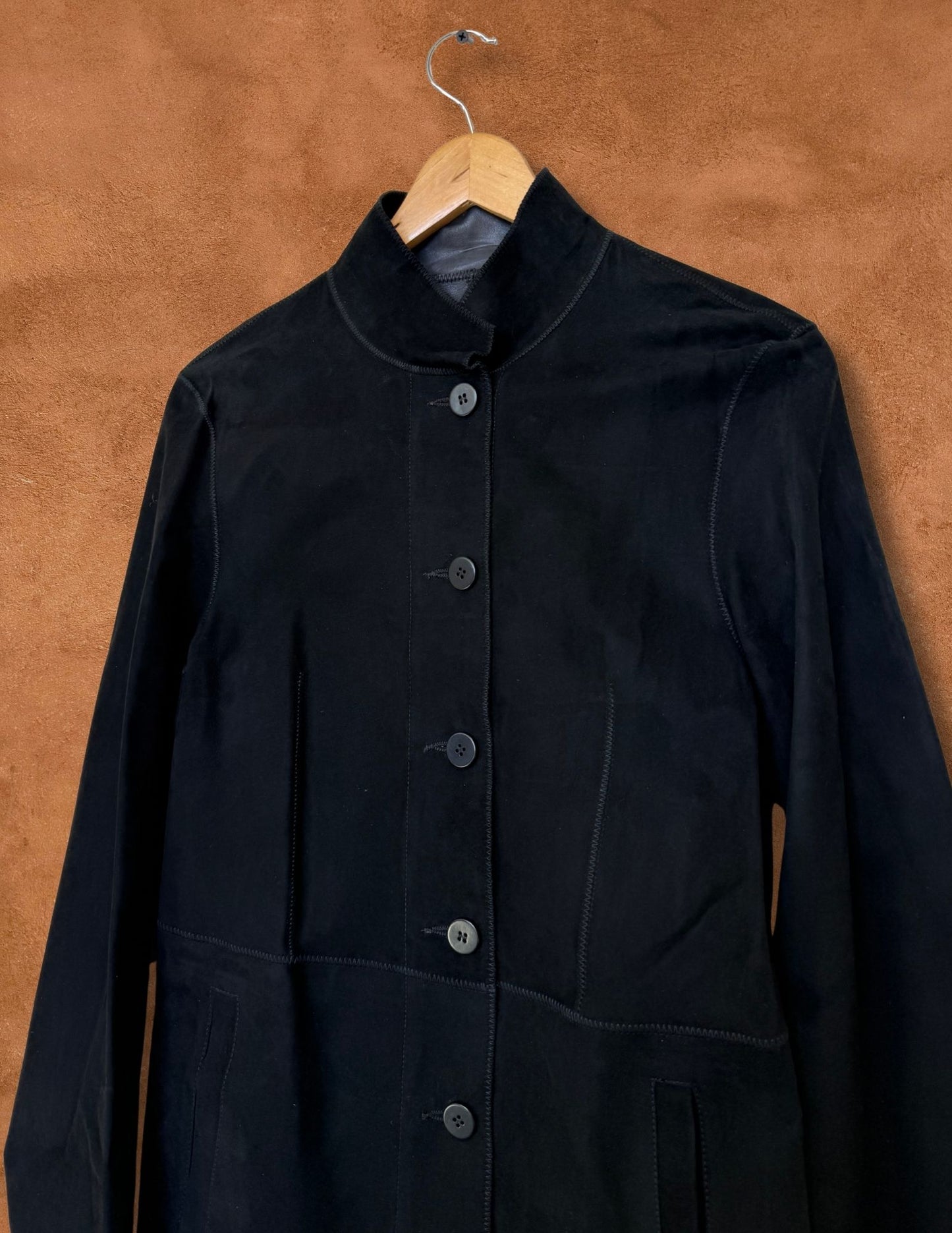 Vintage 80s Reversible Black Leather Jacket Lambskin Jacket