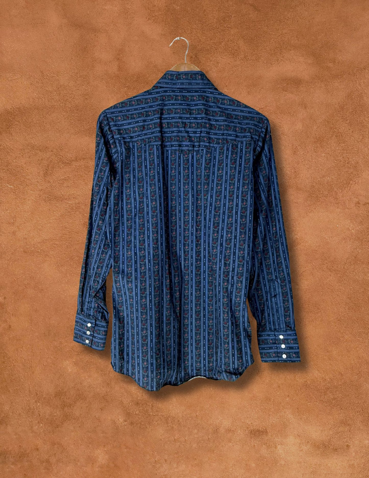 Vintage Floral Stripe Rodeo Shirt 40 x 30