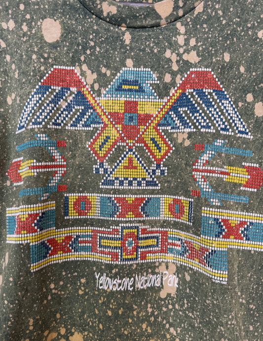 Upcycled Vintage Southwest Tee- Land Back 38 x 25