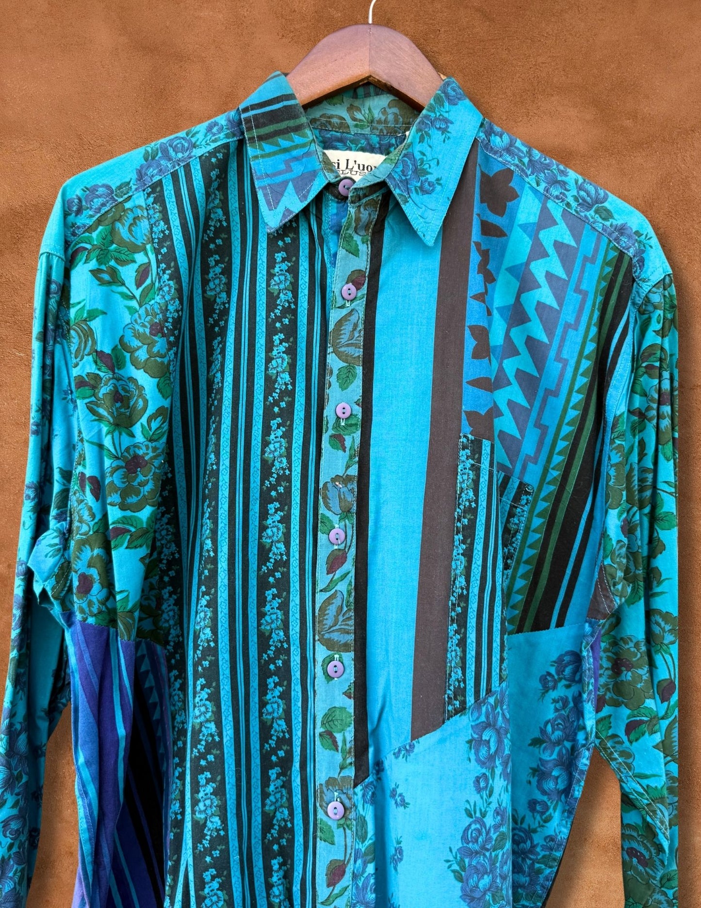 Vintage 90s Patchwork Shirt