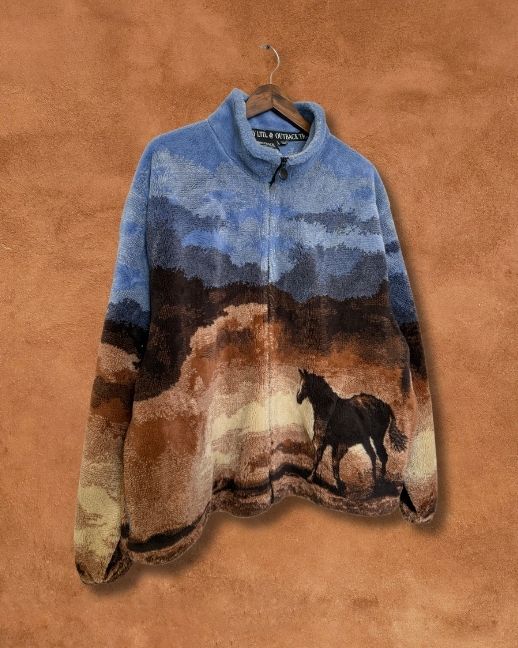 Vintage Fleece Horses Jacket