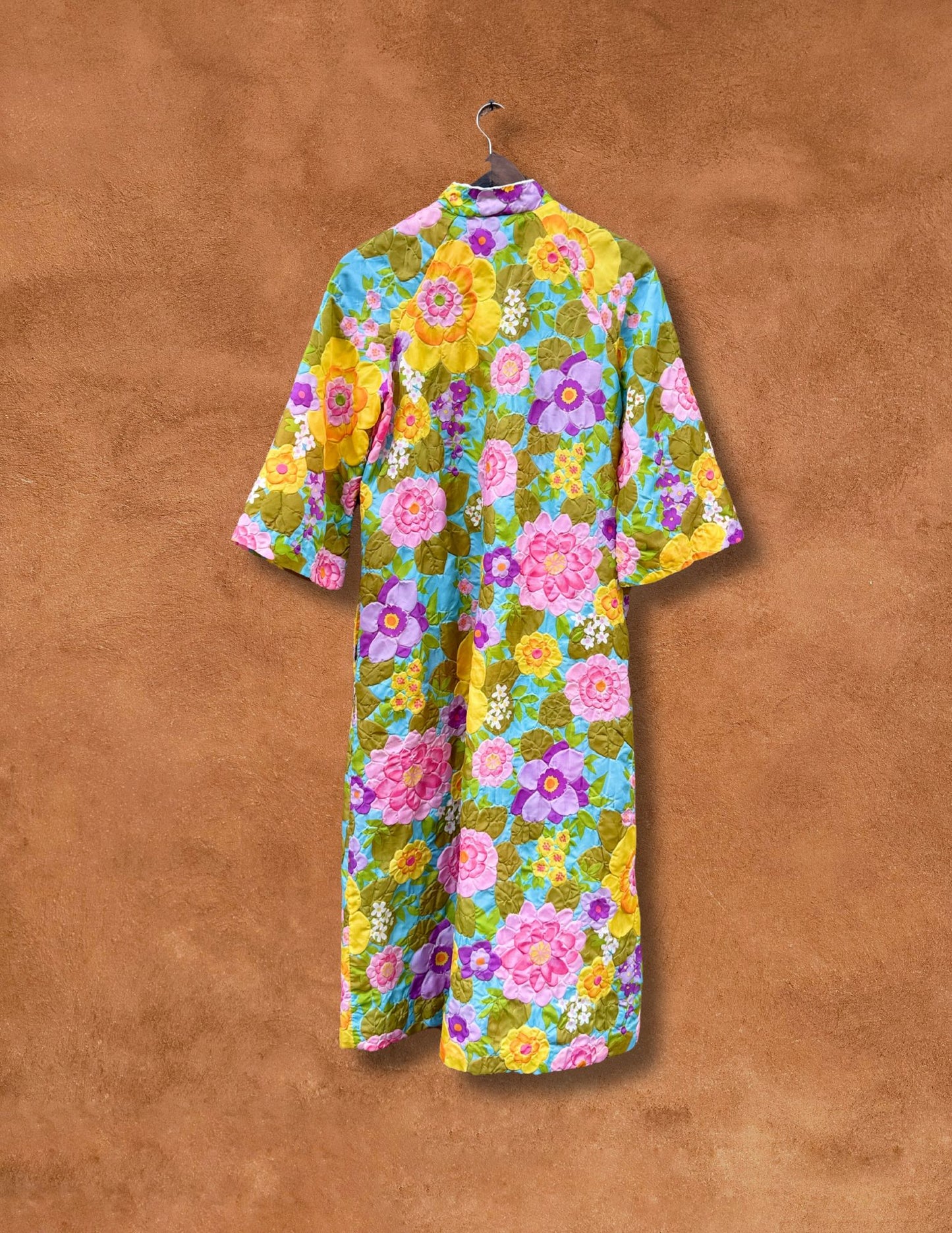 Vintage 60s 3D Floral Caftan