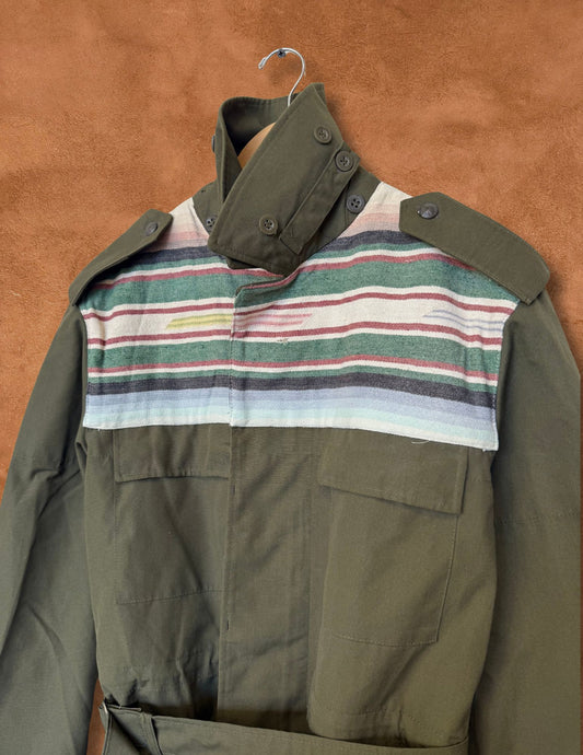 Upcycled Military Field Jacket — Midcentury Blanket Edition C