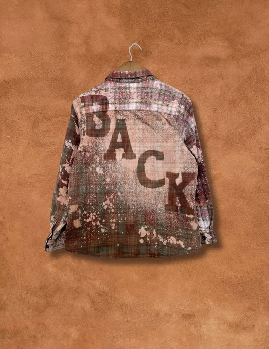 Upcycled Vintage Plaid Flannel Shirt - 37 of 44 Land Back M