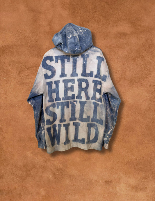 Upcycled Vintage Hoodie- Snow Leopard 48 x 31