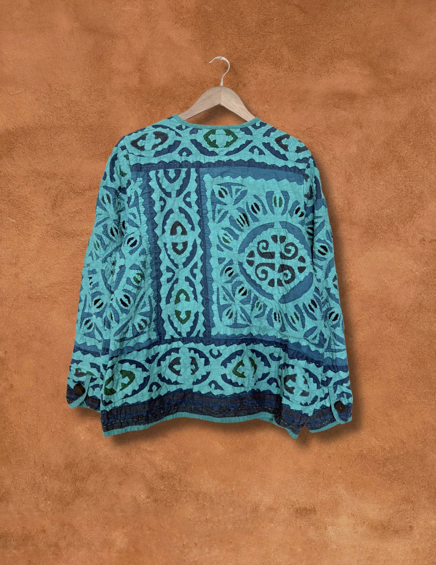 Vintage 80s Applique Folk Jacket 40 x 25