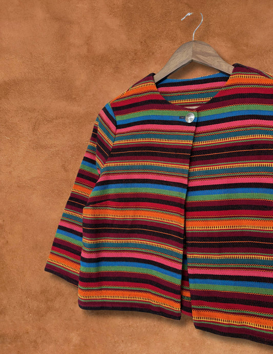 Vintage Technicolor Rainbow Jacket 40 X 20