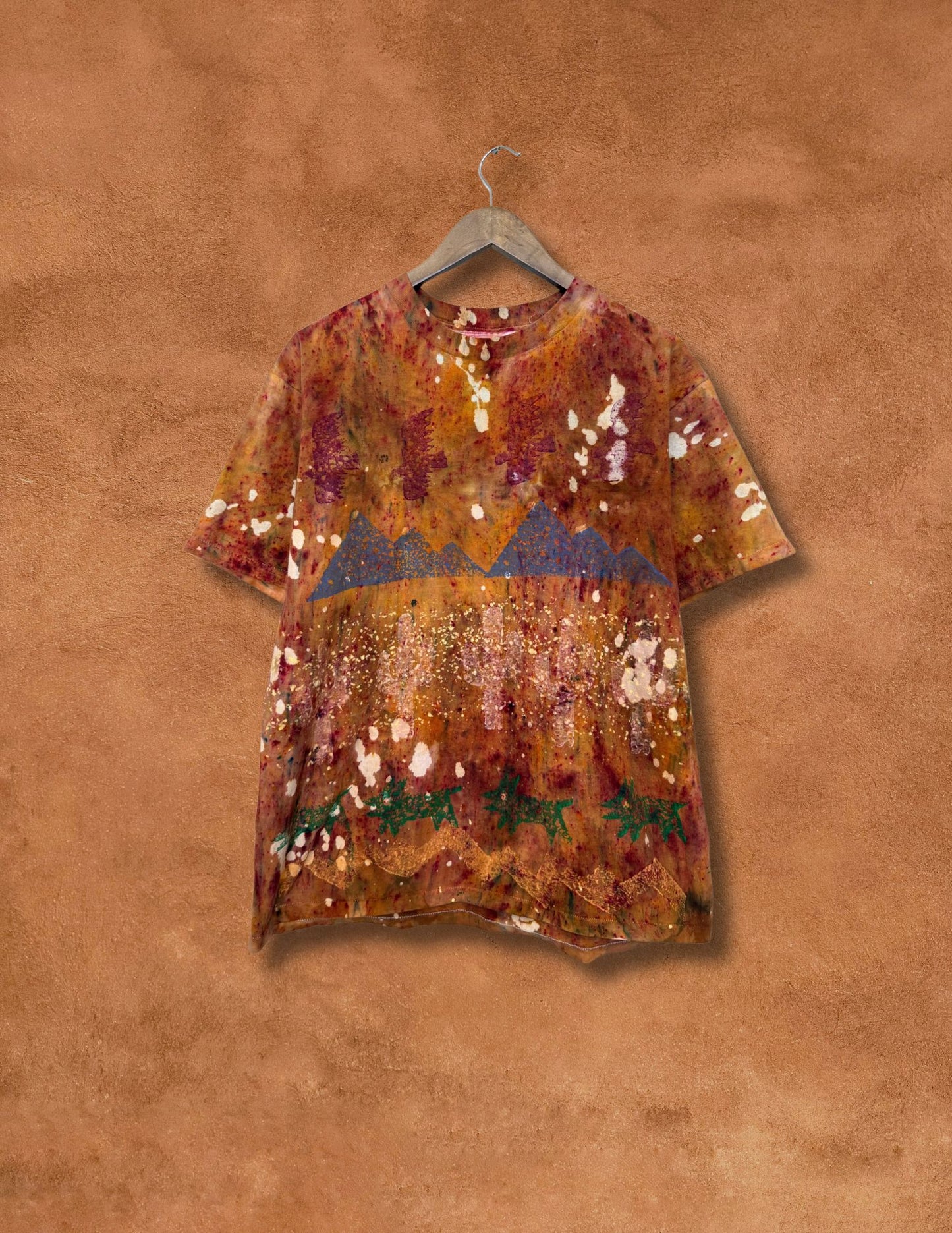 Upcycled Vintage Handprinted 80s Tee- Lead With Kinship