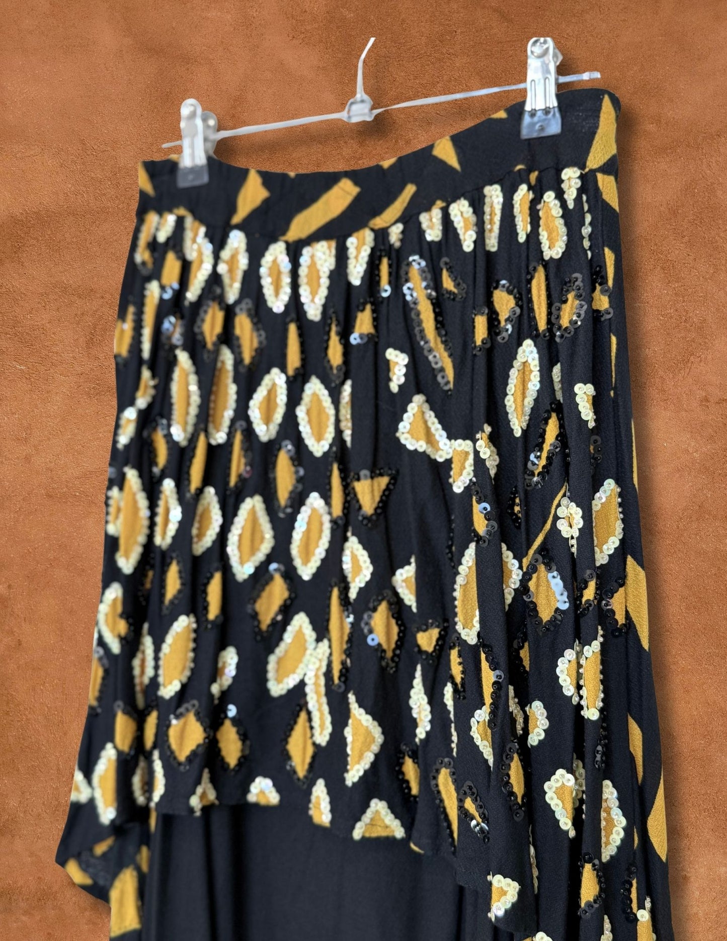 Vintage 1980s Sequin 2 Layer Skirt