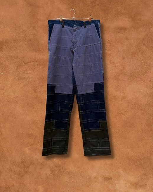 Upcycled Vintage Patchwork Denim Jeans 34 X 32 by Alex Vigil