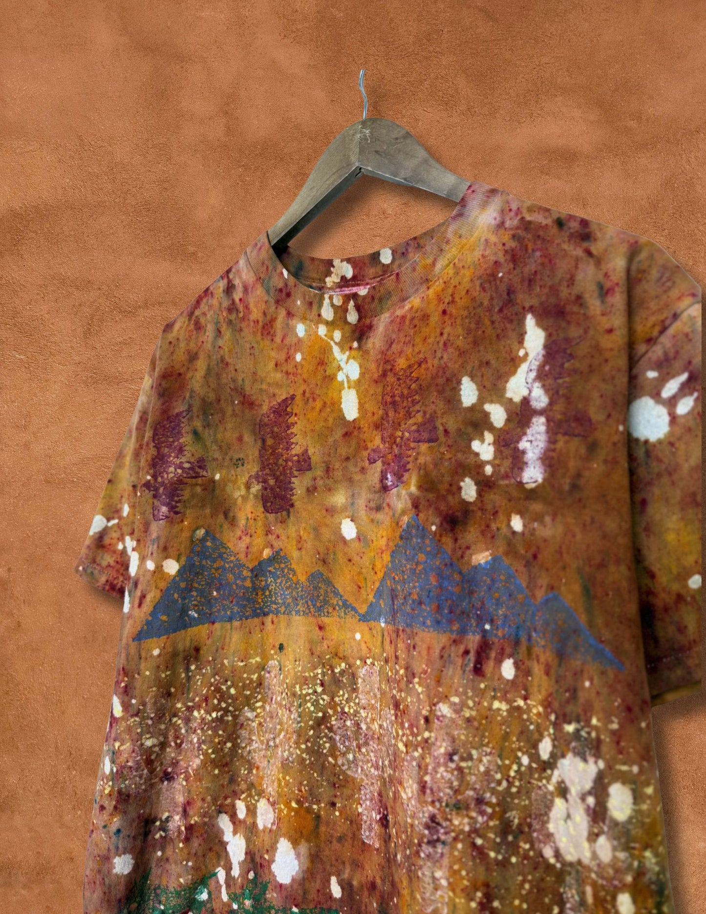 Upcycled Vintage Handprinted 80s Tee- Lead With Kinship