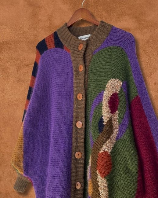 Vintage 80s Graphic Cocoon Cardigan