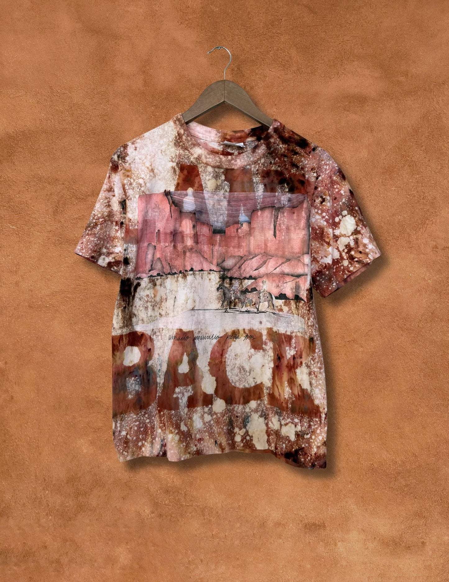 Upcycled Vintage Tee Shirt -Land Back 40 x 26
