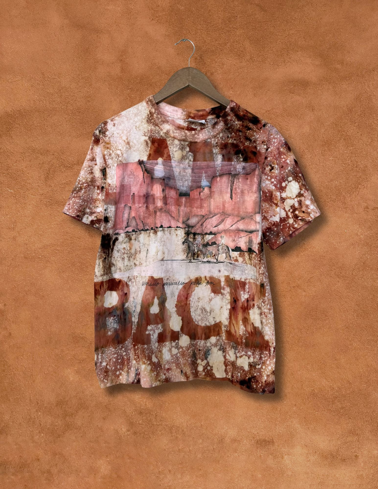 Upcycled Vintage Tee Shirt -Land Back 40 x 26