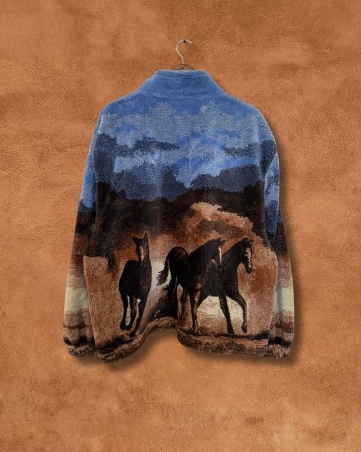 Vintage Fleece Horses Jacket