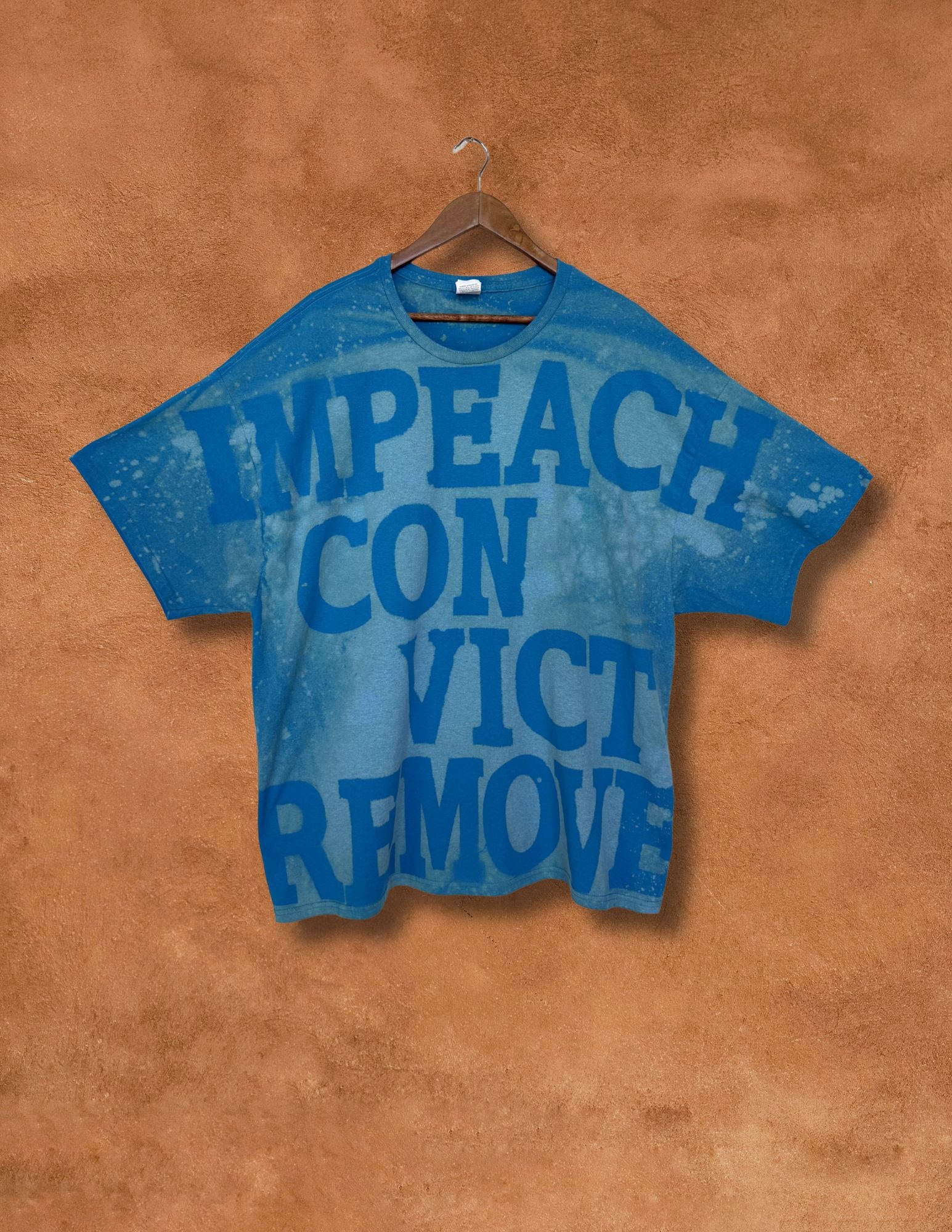 Upcycled Vintage Tee- 56 x 31 IMPEACH CONVICT REMOVE