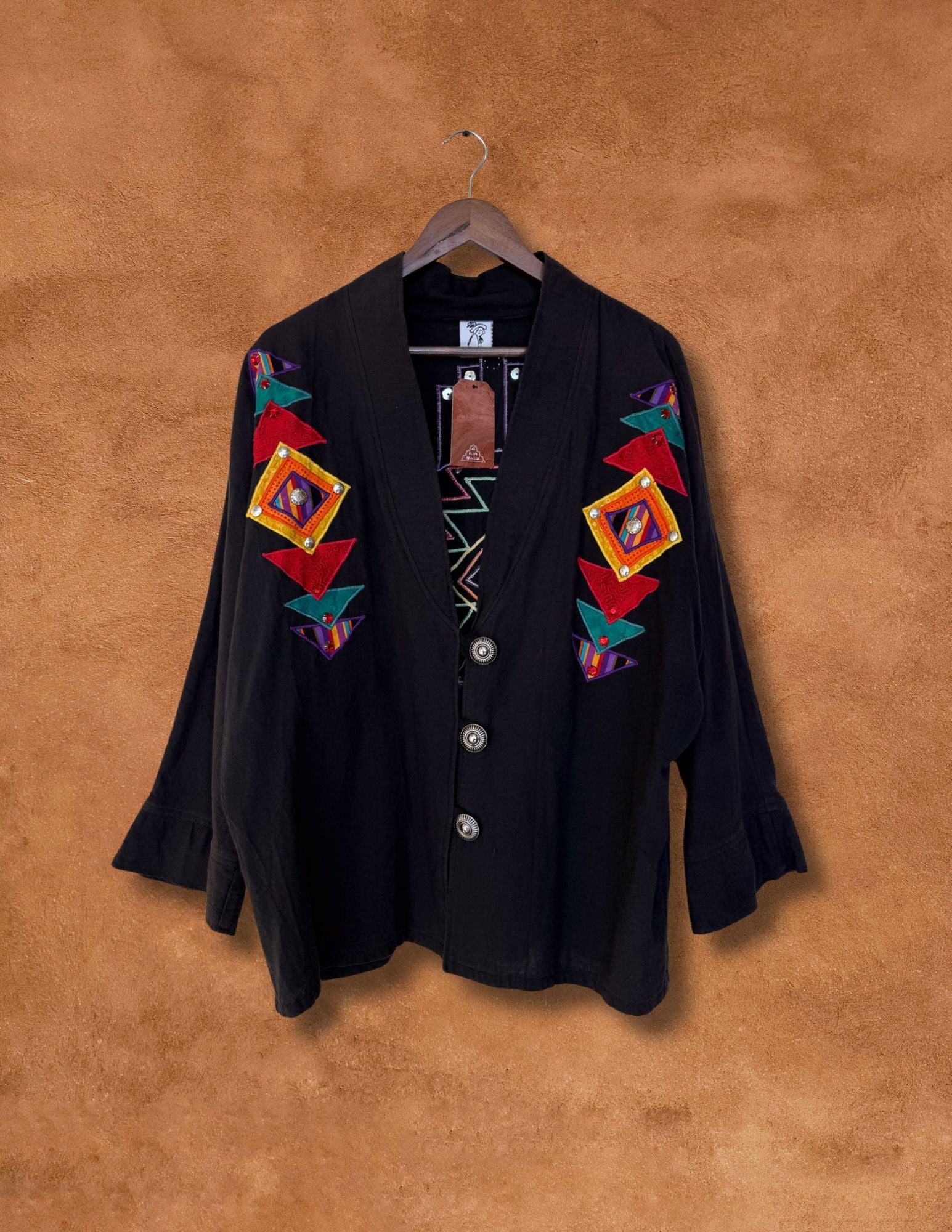 Vintage Appliqué 80s Southwest Jacket