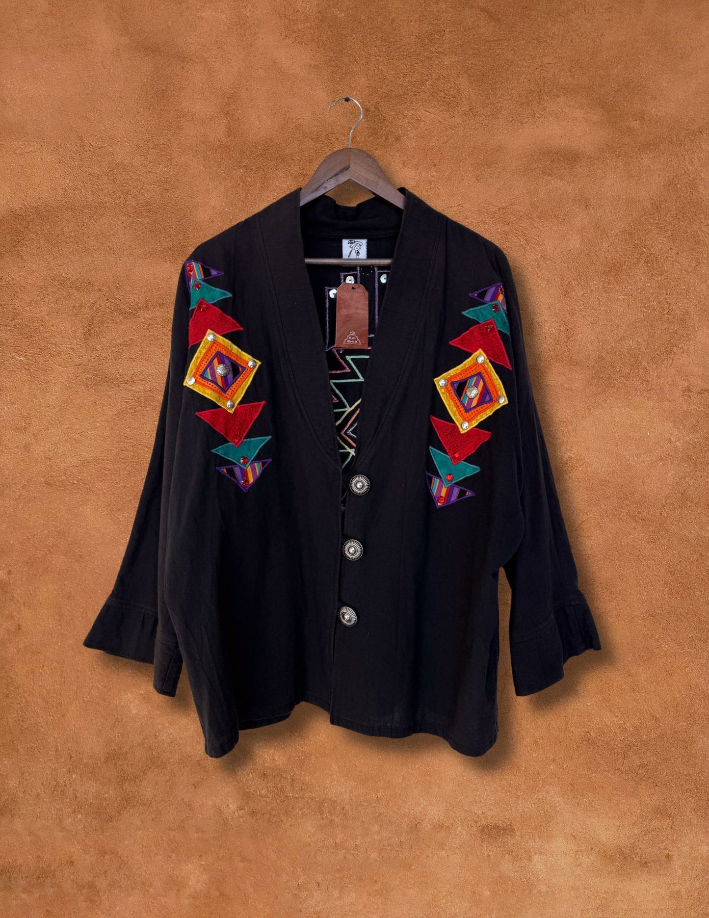 Vintage Appliqué 80s Southwest Jacket
