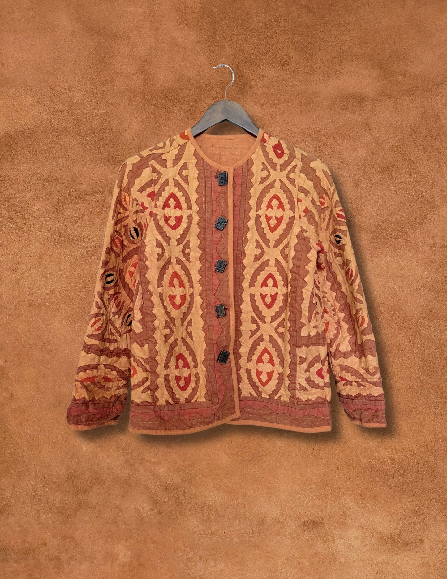 Vintage 80s Applique Folk Jacket 36 x 24