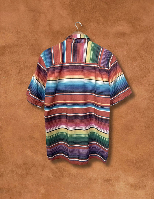 Vintage 90s Serape Stripe Shirt 42 x 30