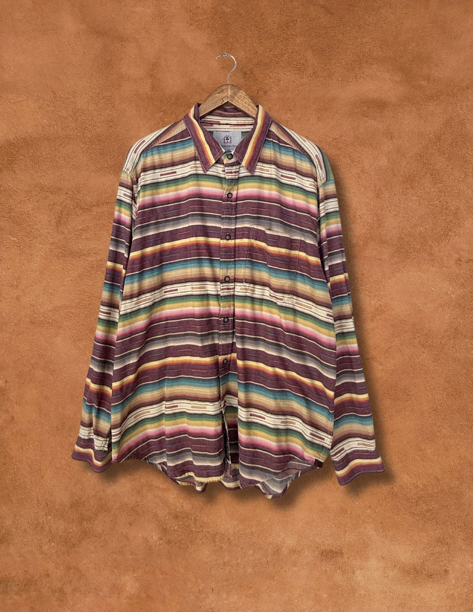 Vintage 90s Southwest Serape Shirt 52 x 31