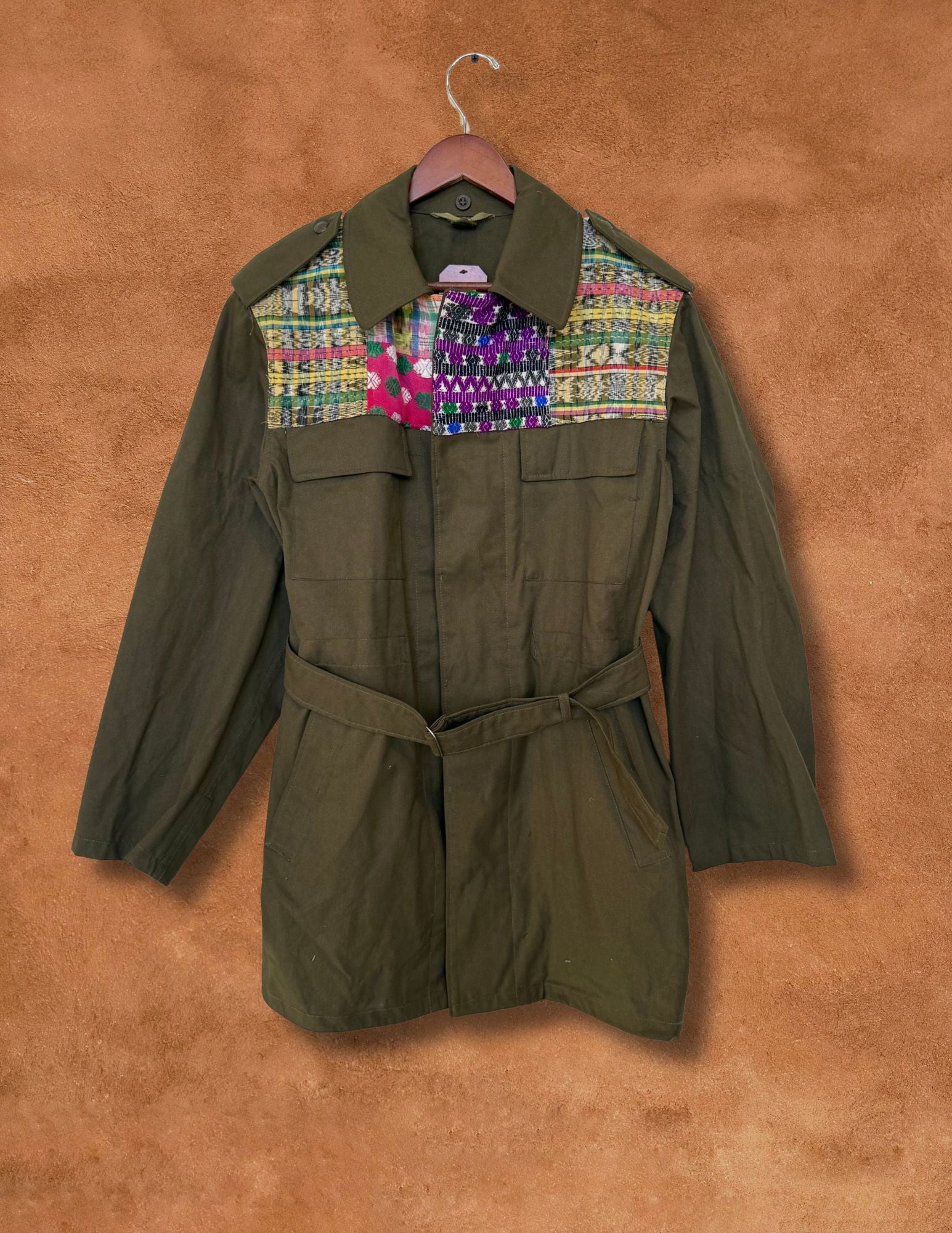 Upcycled Military Field Jacket — Midcentury Huipil Edition G