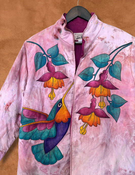Vintage 80s Hand Painted Jacket 40 x 28
