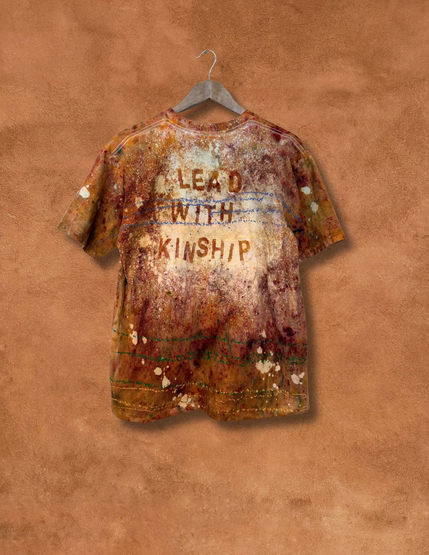 Upcycled Vintage Handprinted 80s Tee- Lead With Kinship