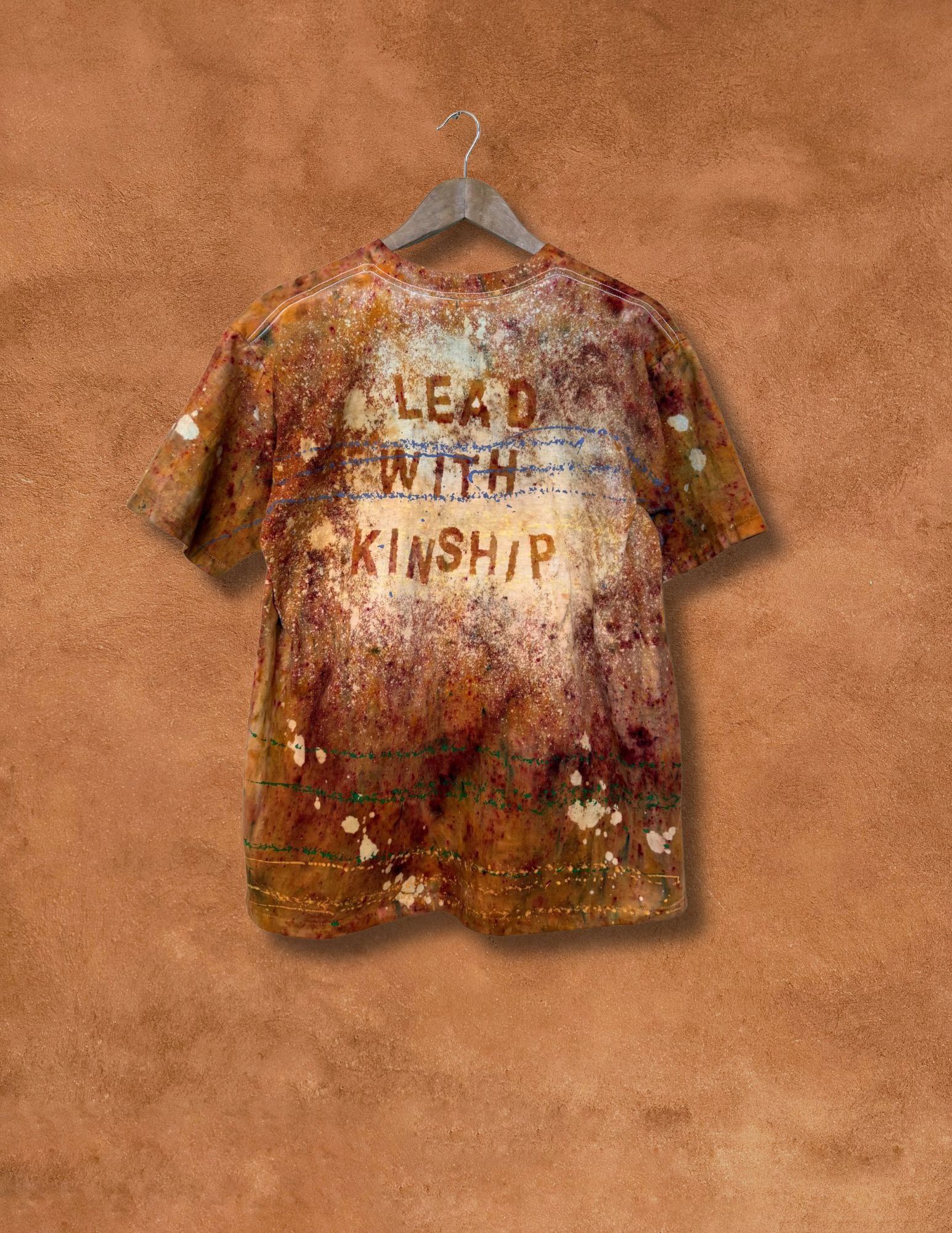 Upcycled Vintage Handprinted 80s Tee- Lead With Kinship