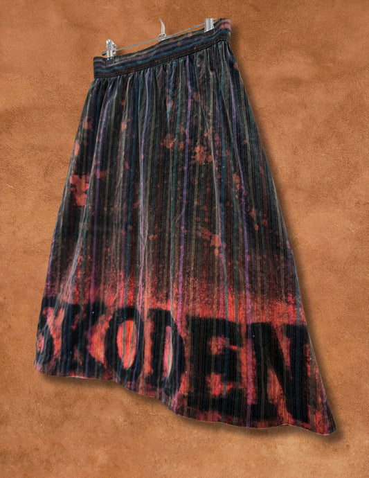 Upcycled Vintage Velvet Skirt- Skoden 25 x 28