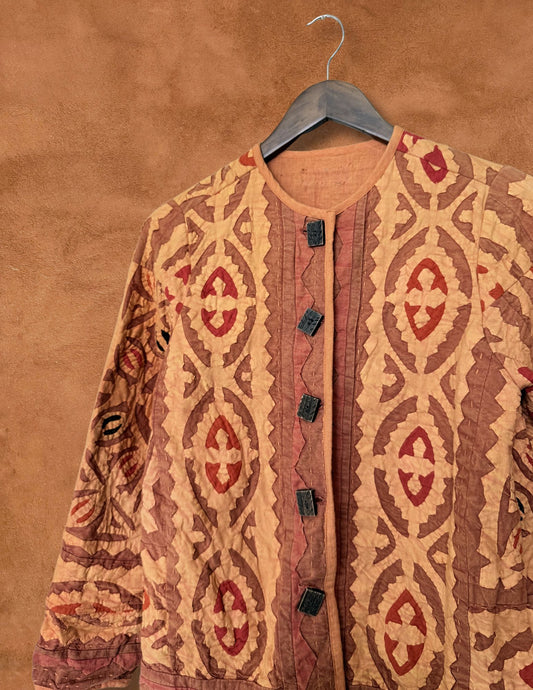 Vintage 80s Applique Folk Jacket 36 x 24