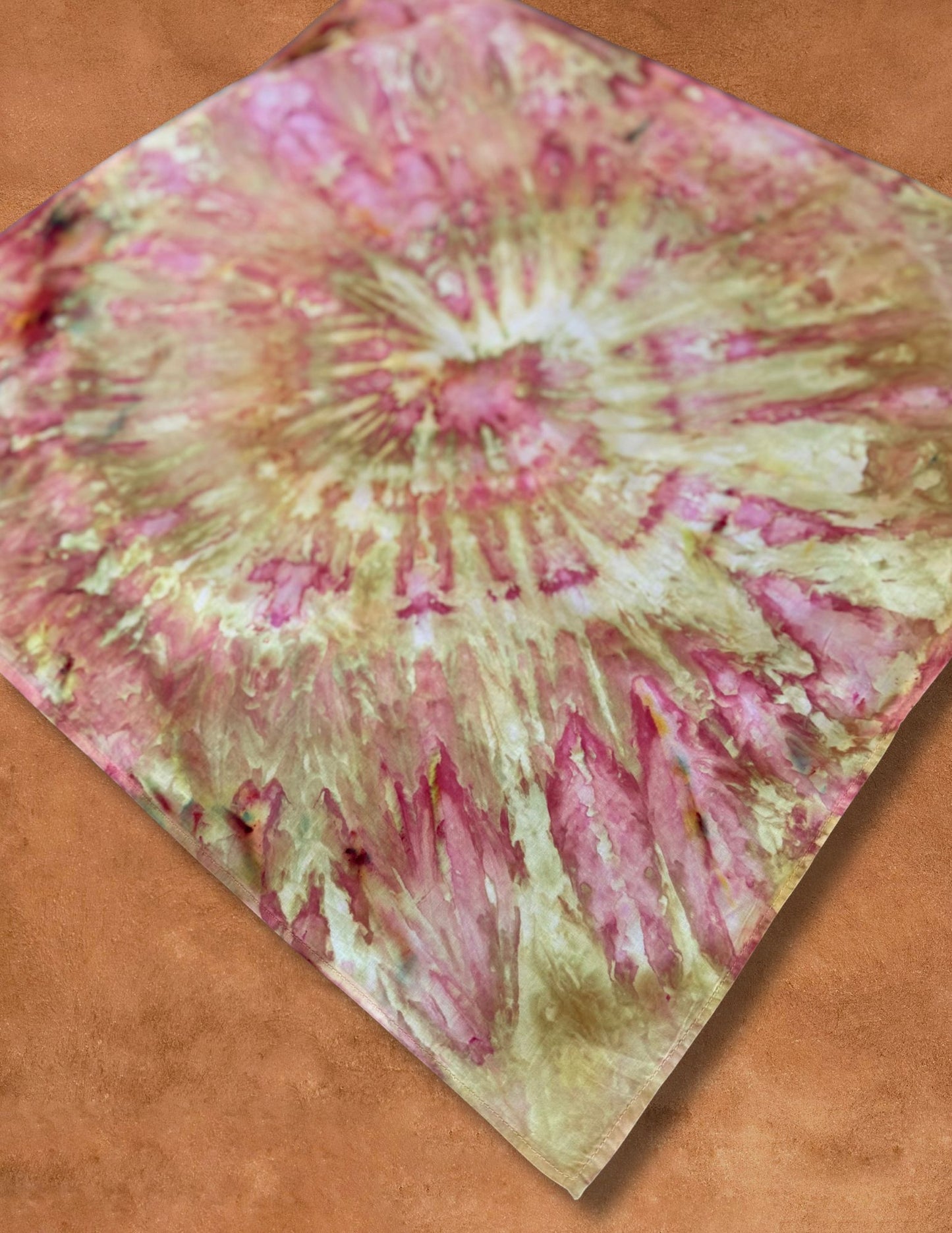 Limited Edition Hand Dyed Organic Cotton Bandana -Ice Sunrise