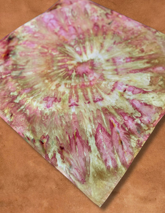 Limited Edition Hand Dyed Organic Cotton Bandana -Ice Sunrise