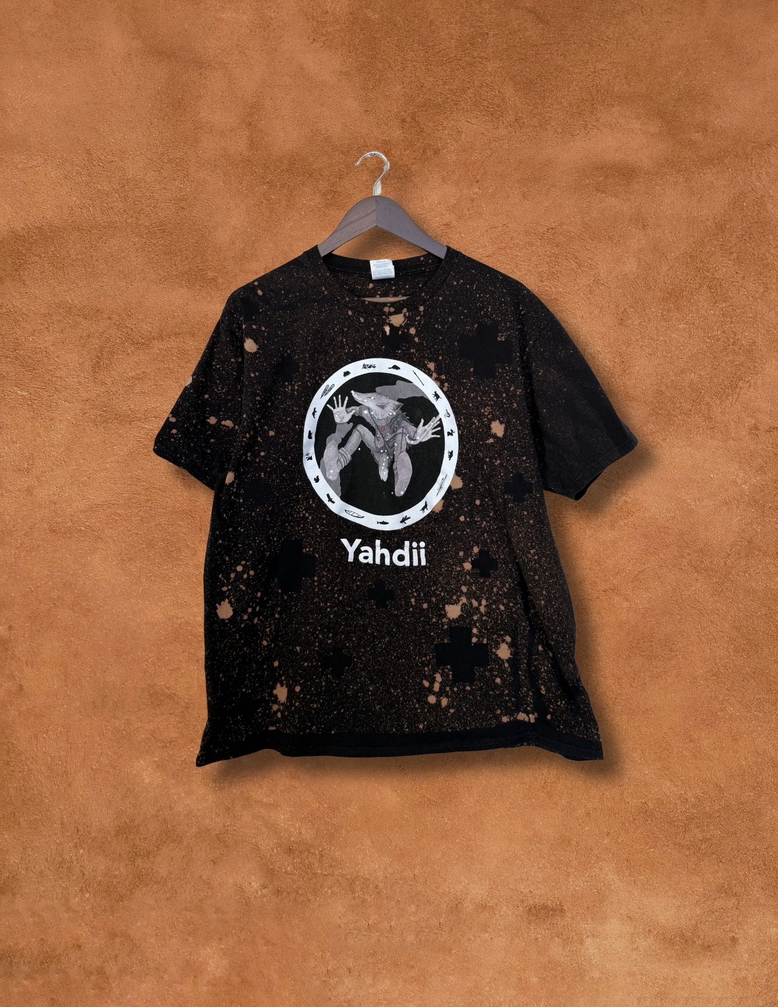 Upcycled Vintage Tee- Yahdii Star Print 48 x 28
