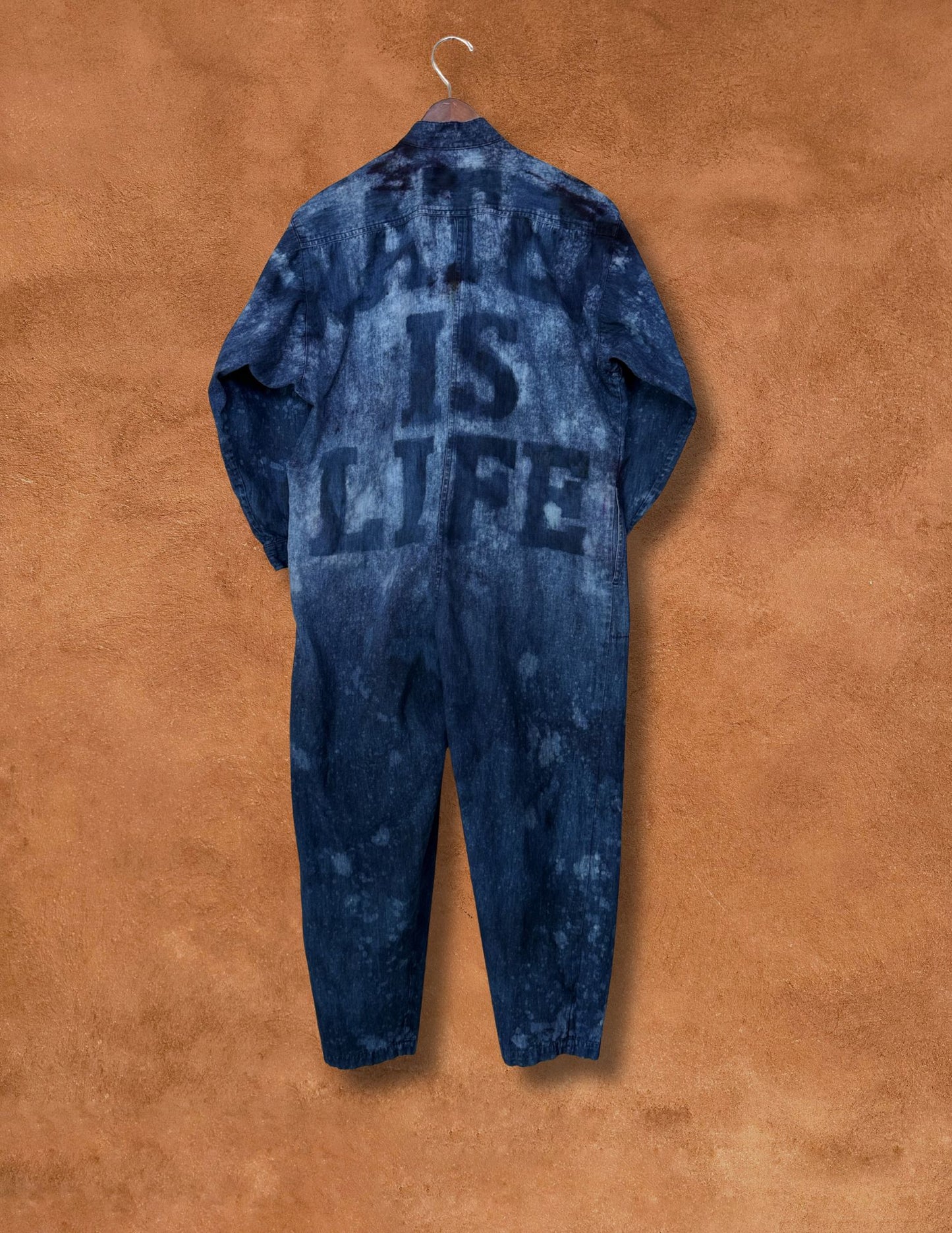 Vintage Denim 90s Jumpsuit- Water is Life 44 x 25