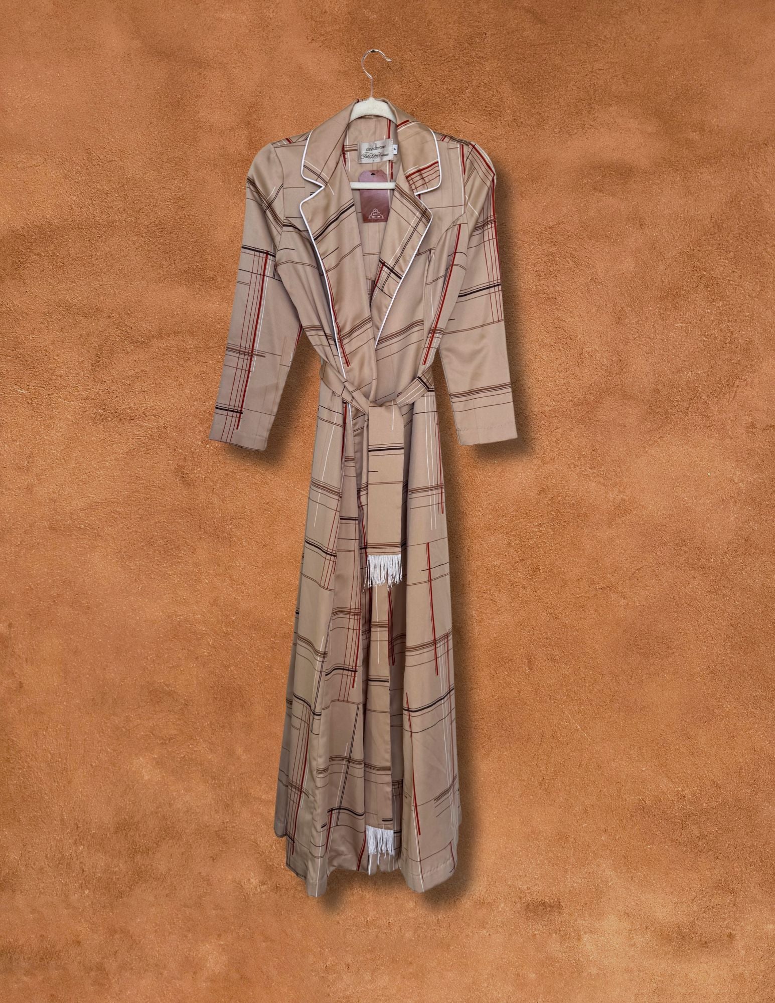 Vintage Plaid 60s Dressing Robe