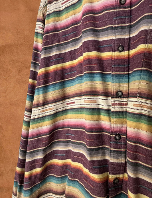 Vintage 90s Southwest Serape Shirt 52 x 31