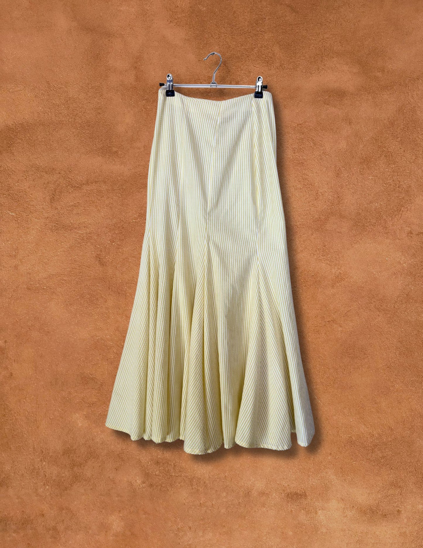 Vintage Norma Kamali Seersucker Trumpet Skirt