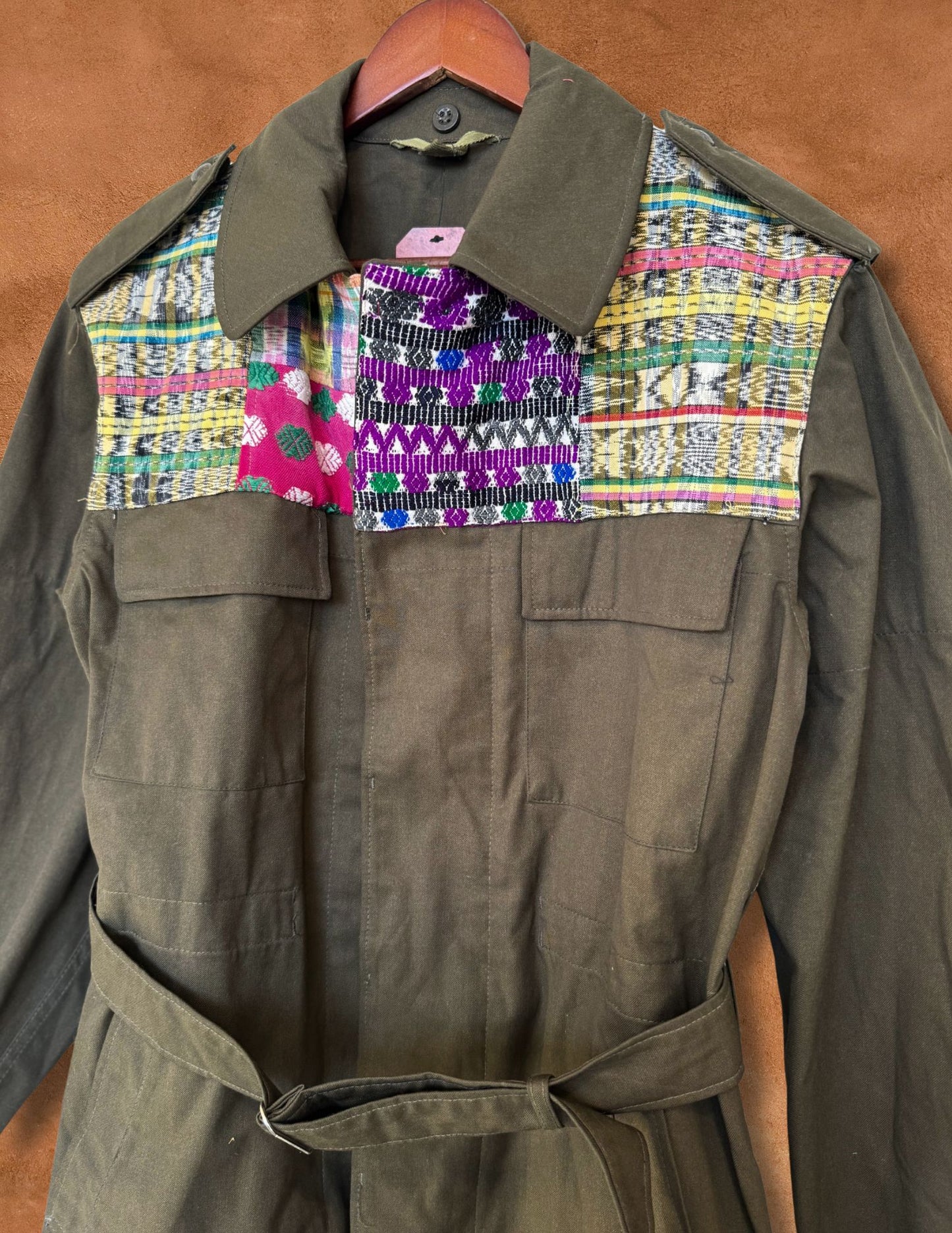 Upcycled Military Field Jacket — Midcentury Huipil Edition G