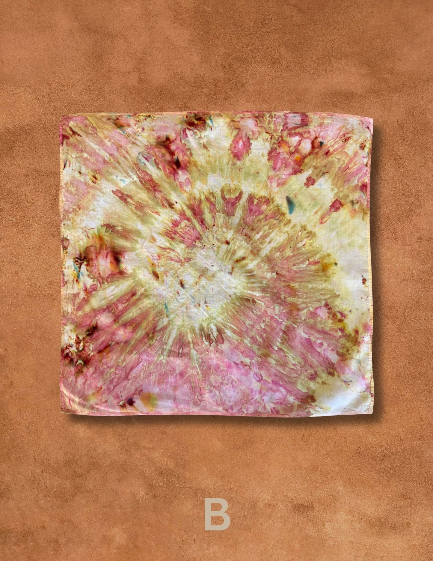 Limited Edition Hand Dyed Organic Cotton Bandana -Ice Sunrise