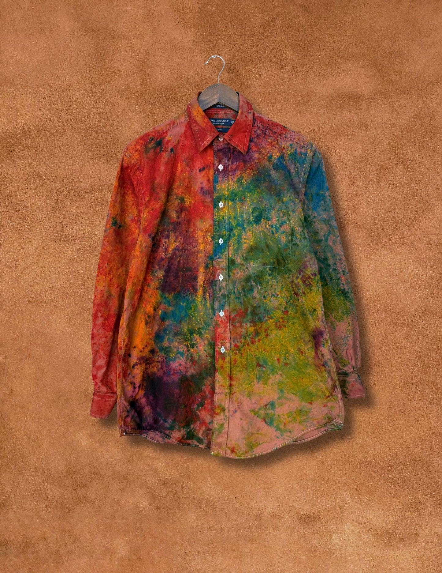 Upcycled Vintage Rainbow Shirt 46 x 32
