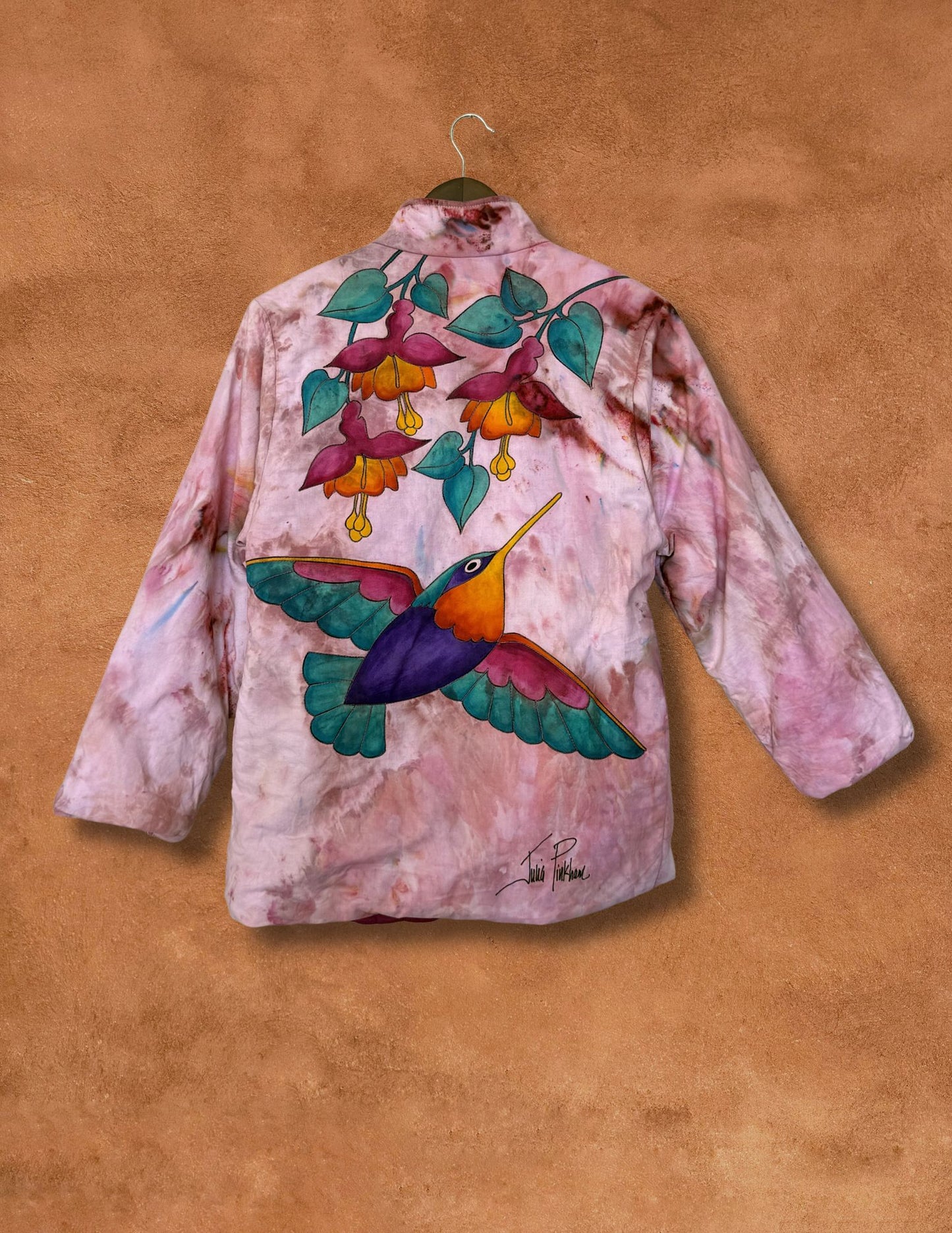 Vintage 80s Hand Painted Jacket 40 x 28