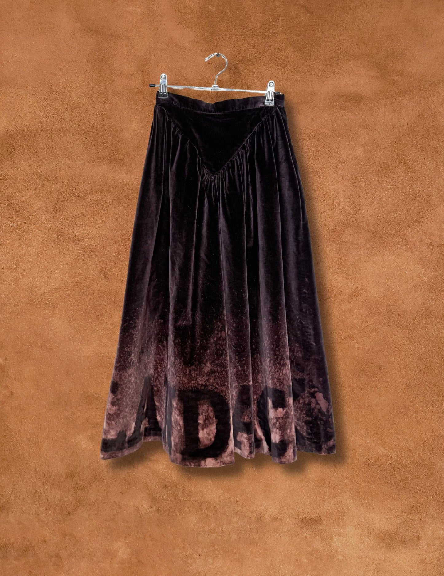 Upcycled Vintage Land Back Velvet Skirt
