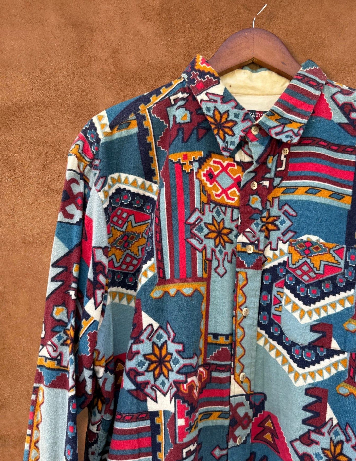 Vintage 80s Southwest Flannel Shirt